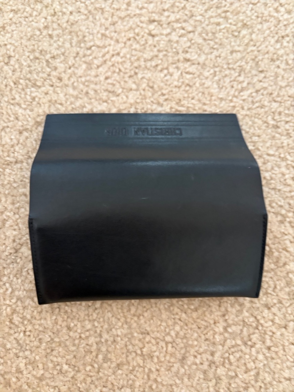 Dior Black Embossed Christian Dior Eyeglass Case & wiper - Picture 3 of 4